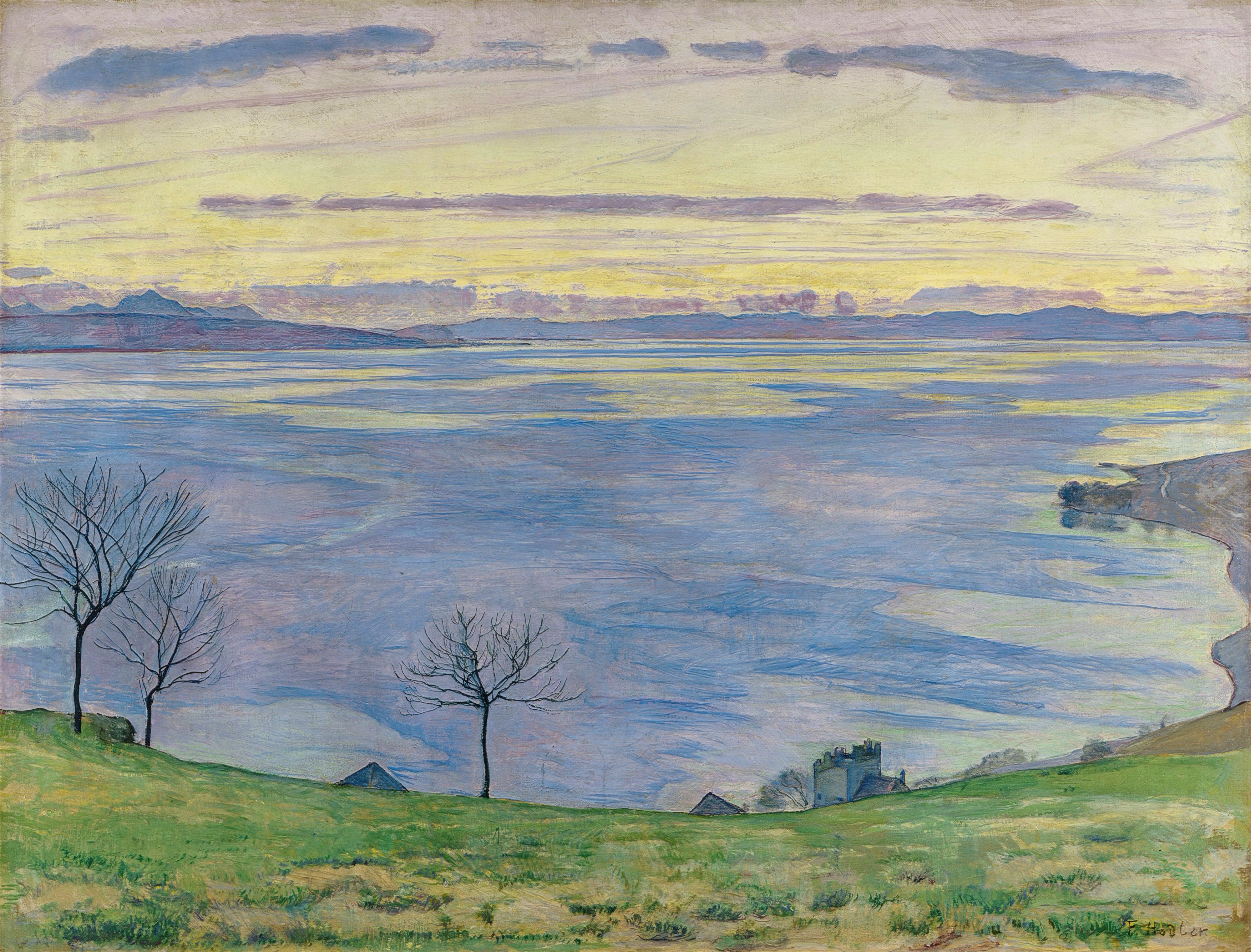 Ferdinand Hodler, Abend am Genfersee von Chexbres aus